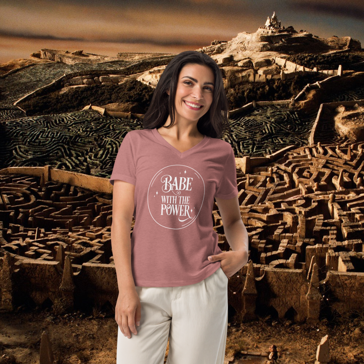 Babe with the Power | Women’s Relaxed V-Neck
