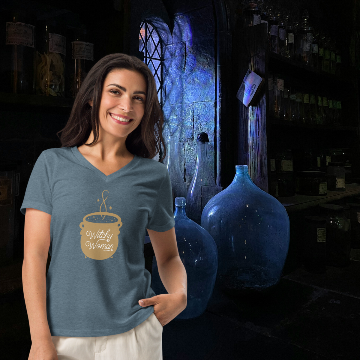Witchy Woman Cauldron | Women’s Relaxed V-Neck