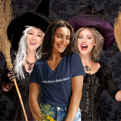 Witches > Bitches | Women's Relaxed V-Neck
