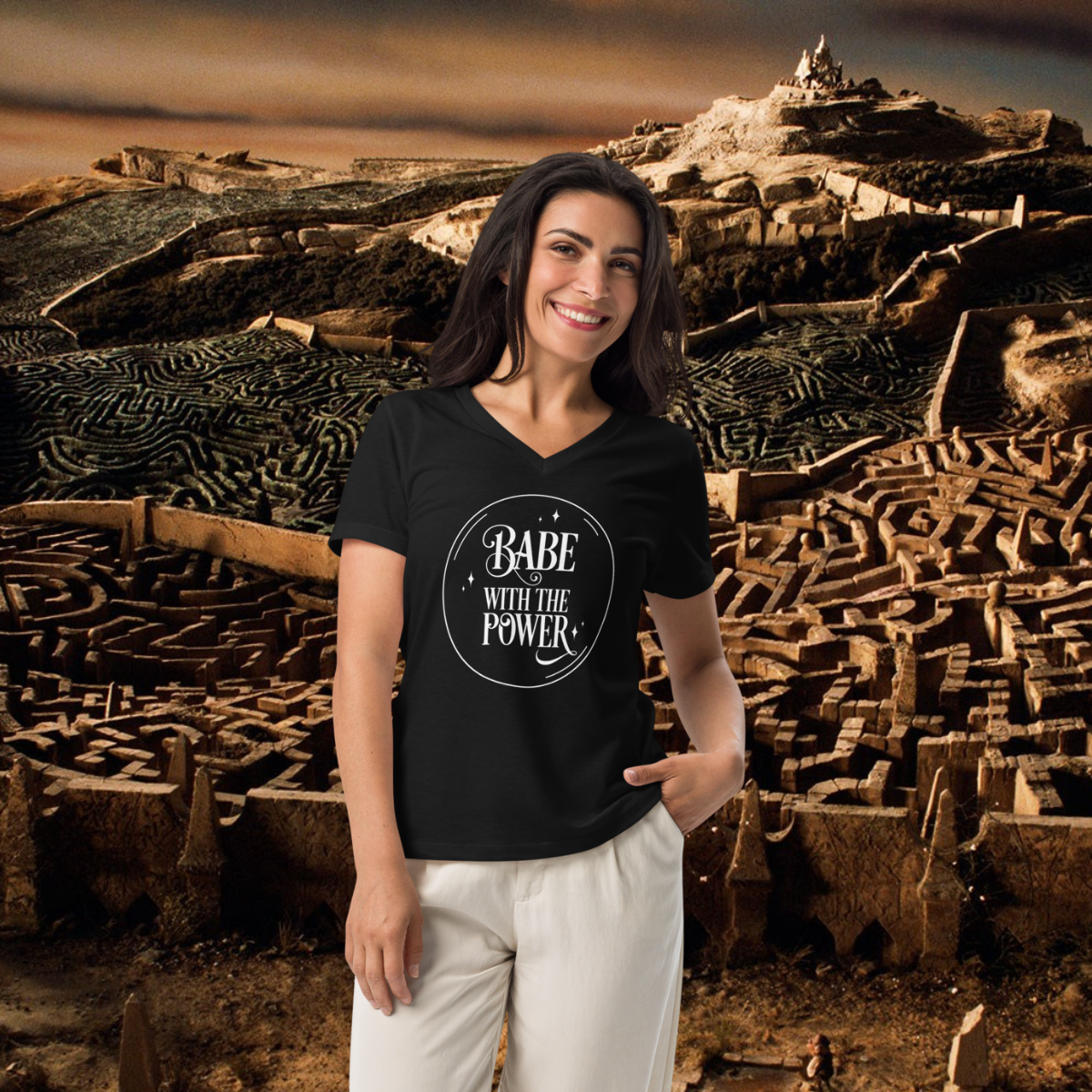 Babe with the Power | Women’s Relaxed V-Neck
