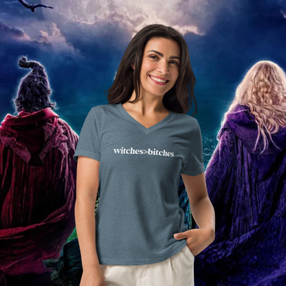 Witches > Bitches | Women's Relaxed V-Neck