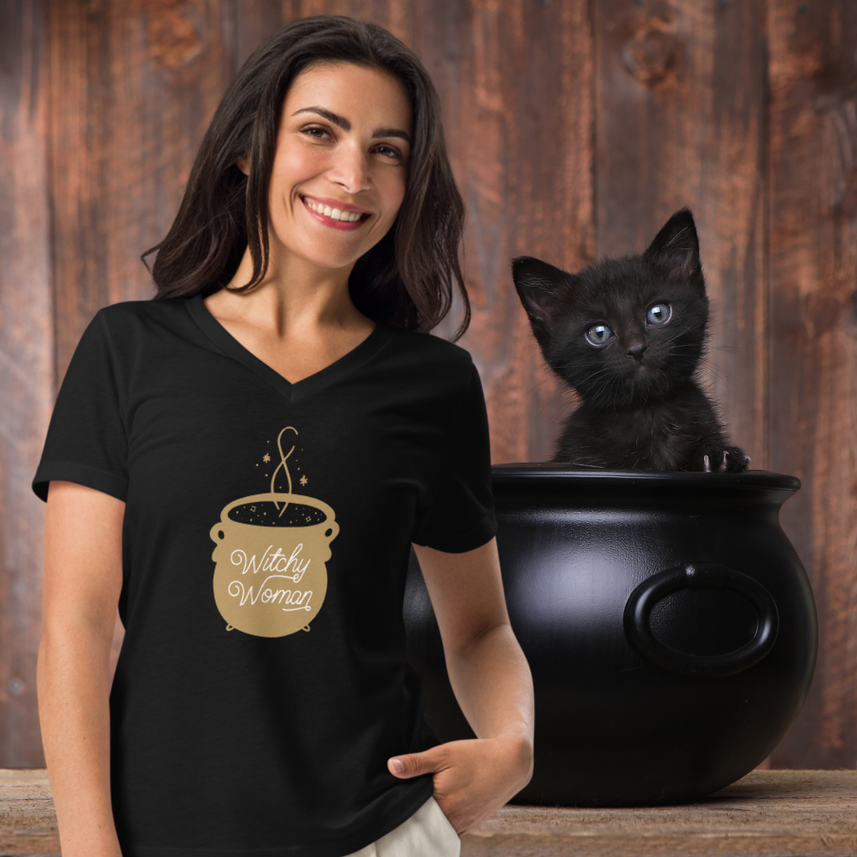 Witchy Woman Cauldron | Women’s Relaxed V-Neck
