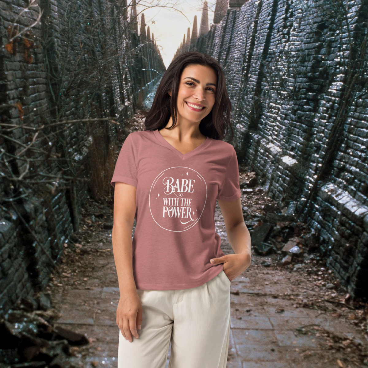 Babe with the Power | Women’s Relaxed V-Neck