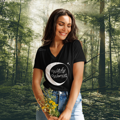 Witchy Woman Moon | Women’s Relaxed V-Neck