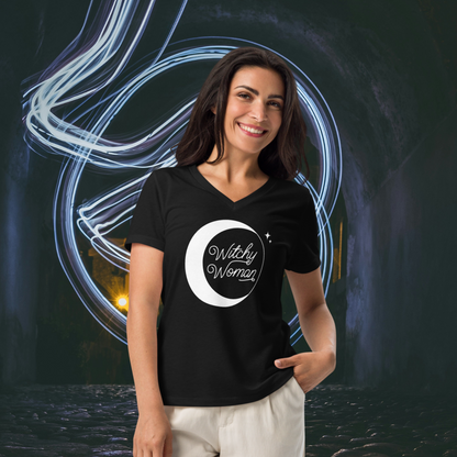 Witchy Woman Moon | Women’s Relaxed V-Neck