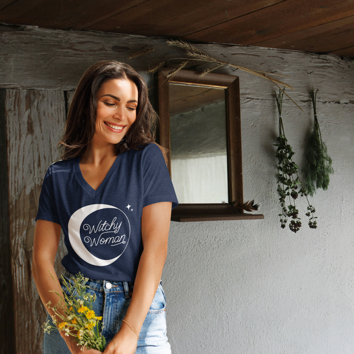 Witchy Woman Moon | Women’s Relaxed V-Neck