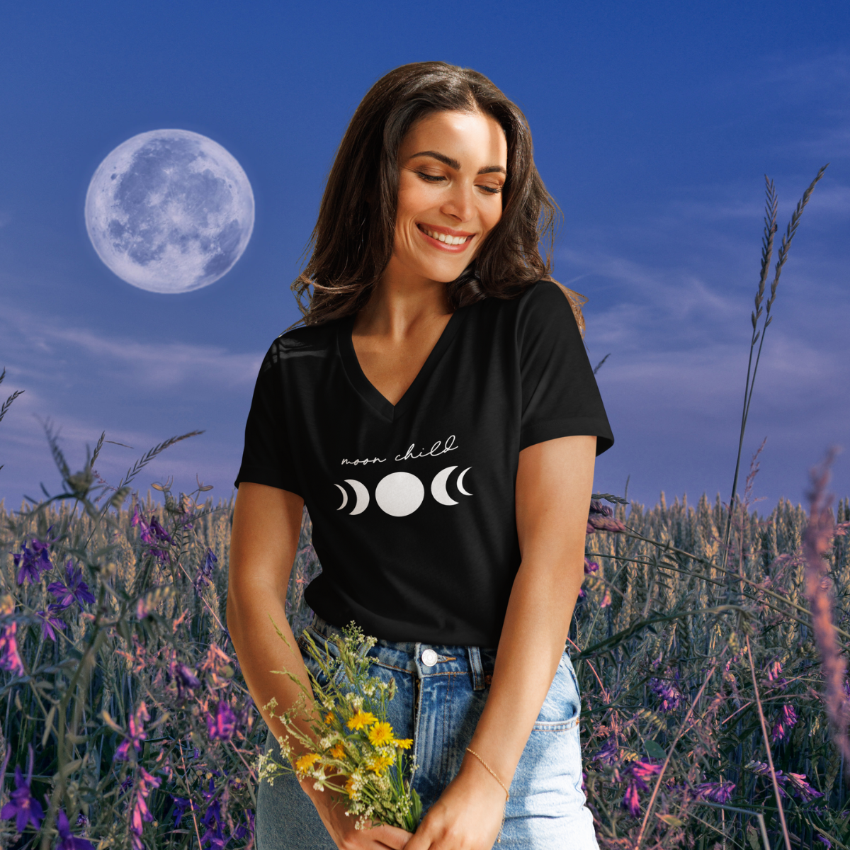 Moon Child | Women's Relaxed V-Neck